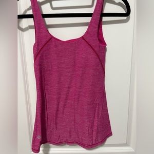 Lulu tank with built in sports bra, size 4
